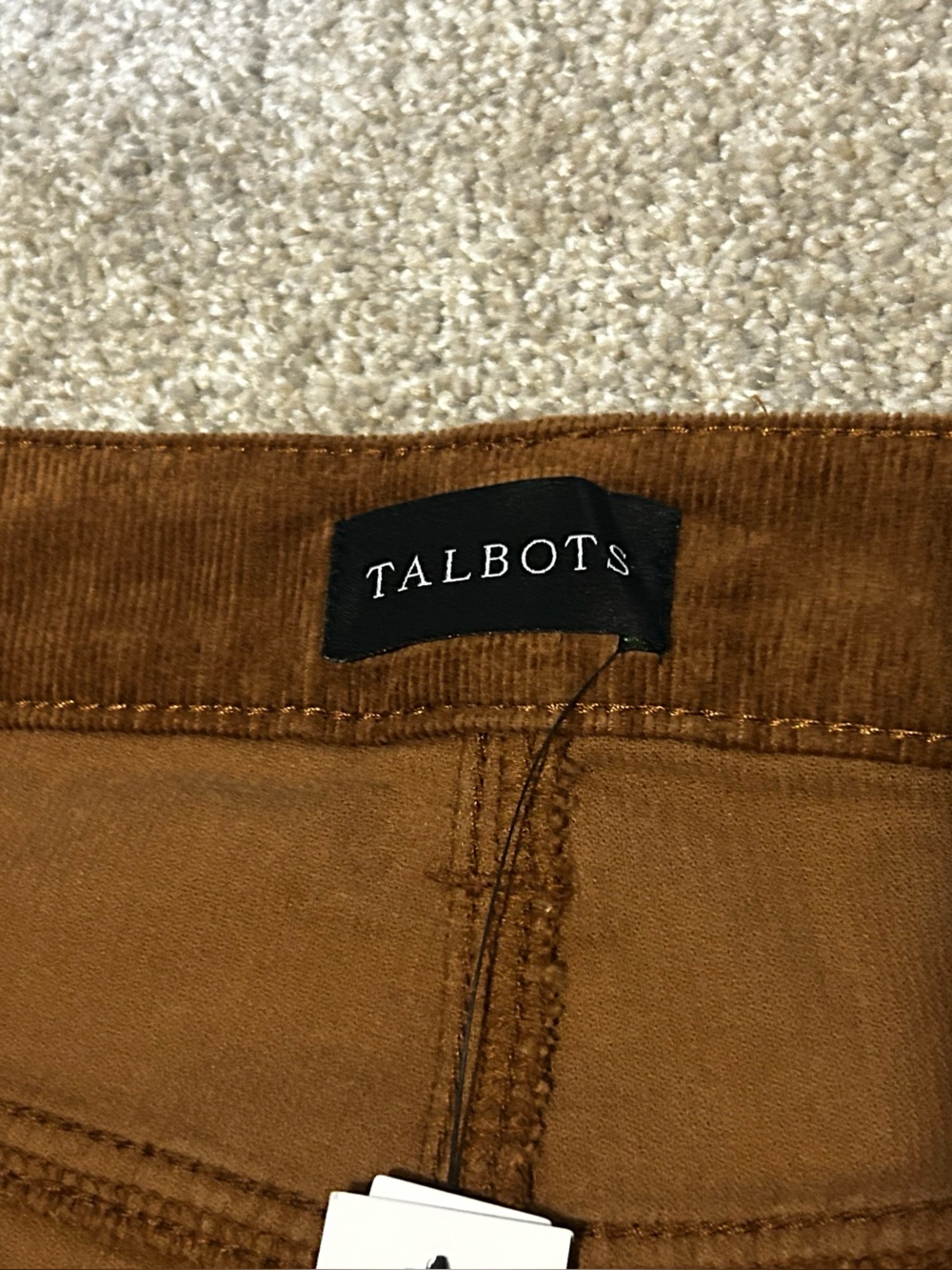 NWT Talbots Brown Corduroy Straight Leg Pants Size 12 - Picture 4 of 10